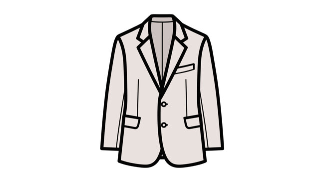 Simple Illustration of a Suit Jacket.