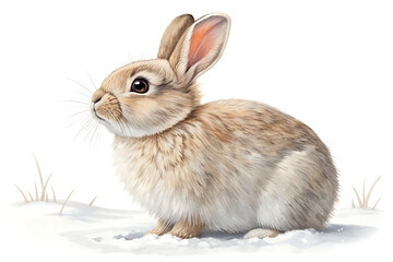Fototapeta premium illustration of fat Rabbit on white 