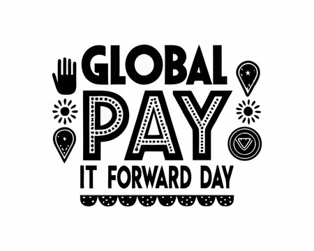 Kindness and Community Support Vector Illustration, Global Pay It Forward Day