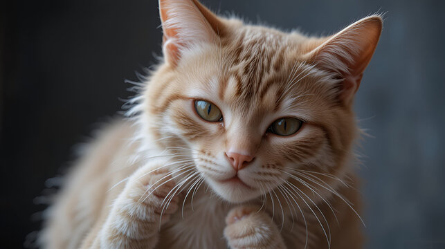 Feline Hyperesthesia Syndrome: The Skin Twitching and Overgrooming - Imagine a cat with highlighted skin showing hypersensitivity, experiencing skin twitching and overgrooming