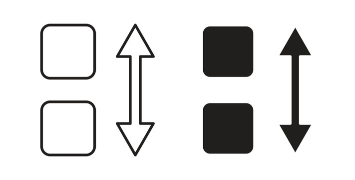 Apps sort icon in line design. Editable stroke icon.