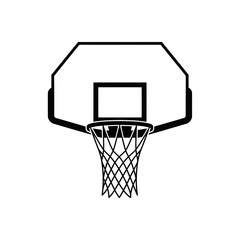 Basketball Hoop Icon Silhouette - Clean Vector Graphic © Roni