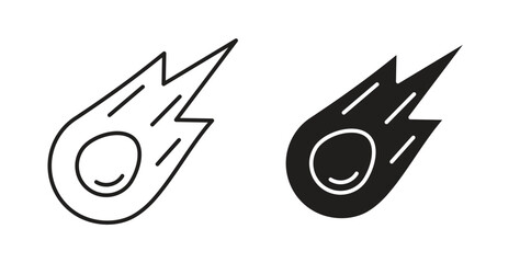 Comet icon in line design. Editable stroke icon. © kia