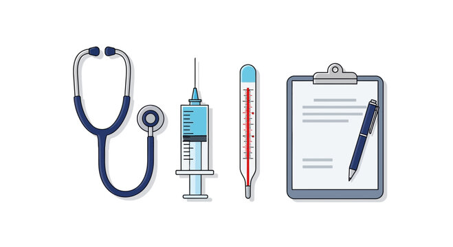 Medical Tools and Clipboard.