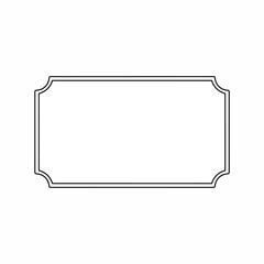 Obraz premium Simple Black Rectangular Frame with Decorative Corners.