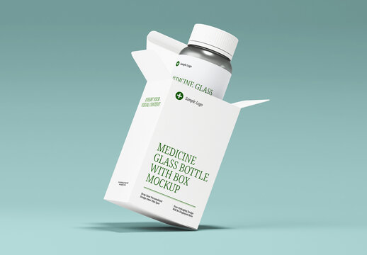 Medicine Bottle Packaging Mockup