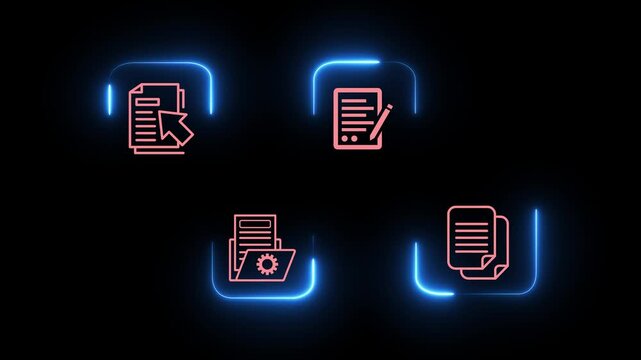 Digital checklist and document approval concept on the transparent background. Survey evaluation, and efficient workflow management. Motion graphics of online document approve idea. 4k animation.