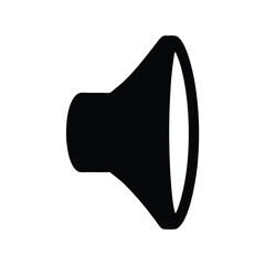Fototapeta premium Silhouette of a loudspeaker, representing sound, communication, or audio amplification