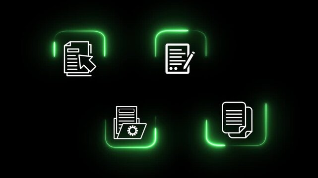 Digital checklist and document approval concept on the transparent background. Survey evaluation, and efficient workflow management. Motion graphics of online document approve idea. 4k animation.