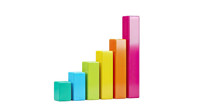 Colorful Bar Chart Showing Upward Trend