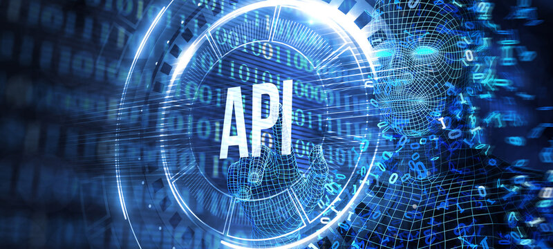 API - Application Programming Interface. Software development tool. Business, modern technology, internet and networking concept. 3d illustration