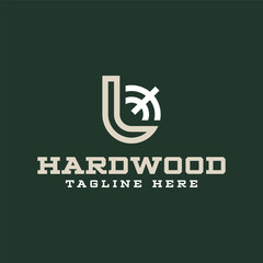 Monogram logo with letter LH