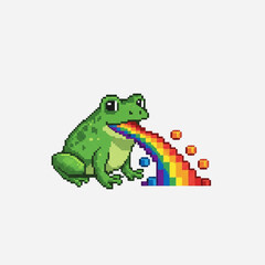 Fototapeta premium frog puke rainbow
