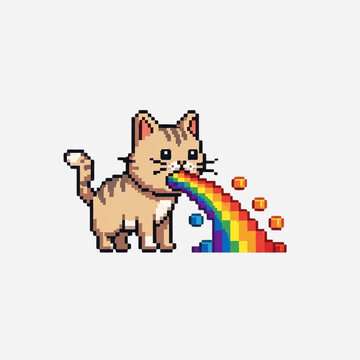 cat puke rainbow