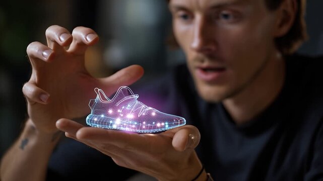 Hand cradles glowing, crystalline object