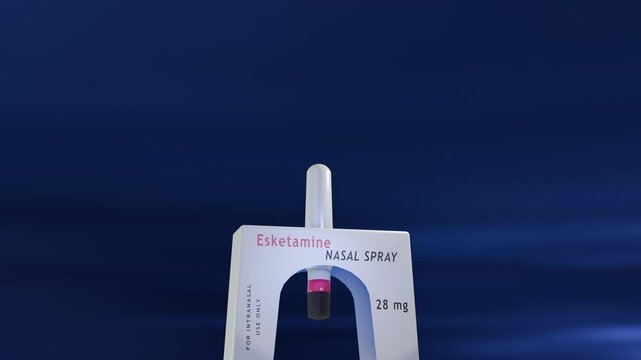 Esketamine Nasal Spray with chemical formula