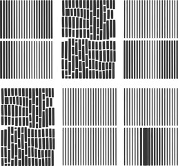 Barcode vector illustration set with various patterns and designs