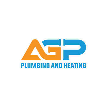 Creative And Minimalist Initial Letter AGP Plumbing Monogram logo Icon Design Stock Vector And Art.