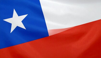 Chile flag with white star