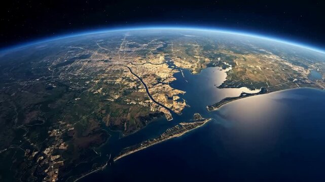 houston ship channel map viewed from space video