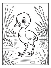 Cute animals with a forest background for kids, teens, and adults. Black and white coloring activity book. © Amazon KDP Expert