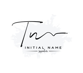 TN T N initial letter handwriting and signature logo