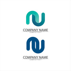 Fototapeta premium N Letter Logo Template