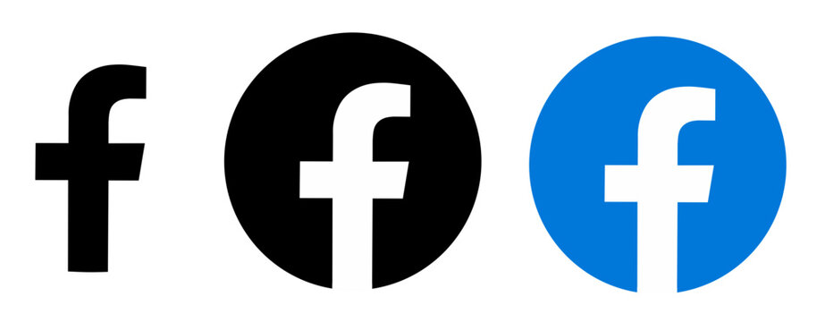 Social media facebook icon set. Vector illustration of facebook icon set. Facebook icon set