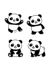 Happy Panda Coloring Pages &ndash; Cute Pandas for Kids