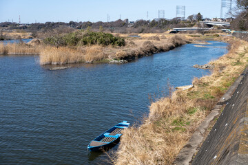 神奈川県相模原市からの相模川風景