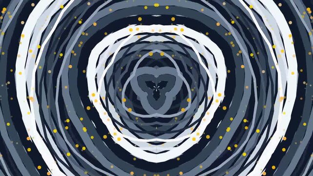 Abstract Swirling Patterns with Symbolic Shapes.