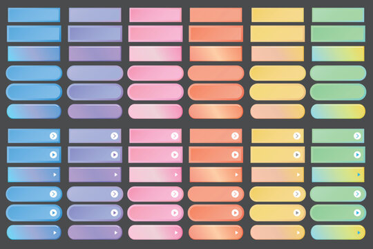 立体感のあるボタンや大理石風の優美な光沢のあるボタン｜6つのカラーバリエーション