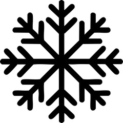 Fototapeta premium Christmas snowflake icon silhouette