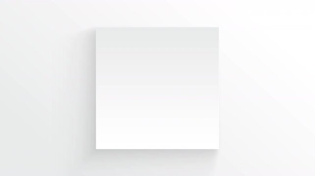 Clean White Minimalist Background with Growing Square Shape Animation