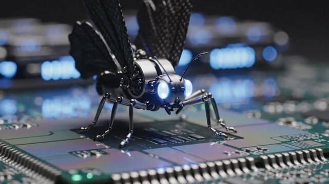 Fly on Computer Circuit Board Technology.