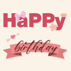 Fototapeta premium Happy birthday card