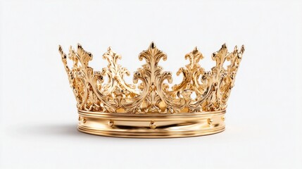 Fototapeta premium Ornate golden crown with intricate details, symbolizing royalty and power