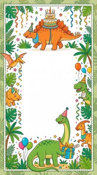 Dinosaur birthday invitation background - Fundo para convite de anivers&aacute;rio dinossauro