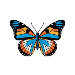 Obraz premium Colorful butterfly illustration isolated on white background digital design element