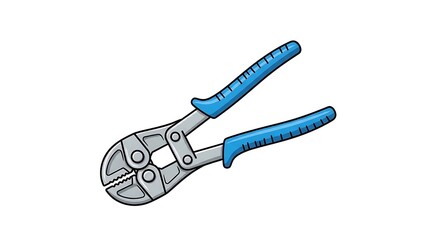 Obraz premium Pliers Tool with Blue Handles Illustration.