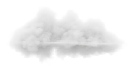 White smoke or fog isolated on background with reflection, soft ethereal vapor