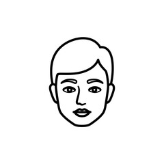 Fototapeta premium Simple Female Face Icon vector illustration