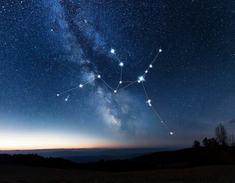 also known as the big dipper with the star polaris the north star clearly visible