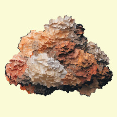 Obraz premium Abstract Layered Torn Paper Rock Formation in Warm Earth Tones