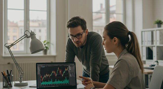 Colleagues Analyze Data