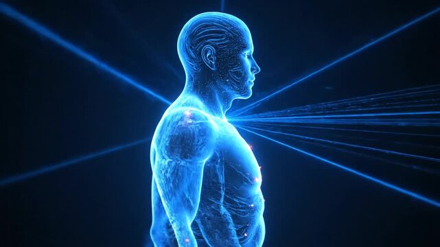 Human Body X Ray Anatomy Visualization.