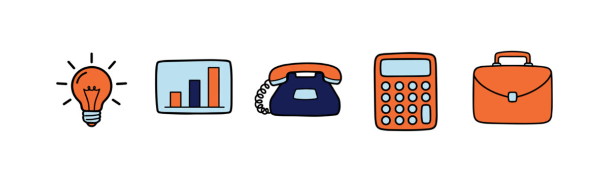 Vibrant business icons for modern professional projects and presentations