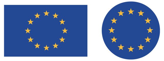 European Union flag icon vector © maruf 2