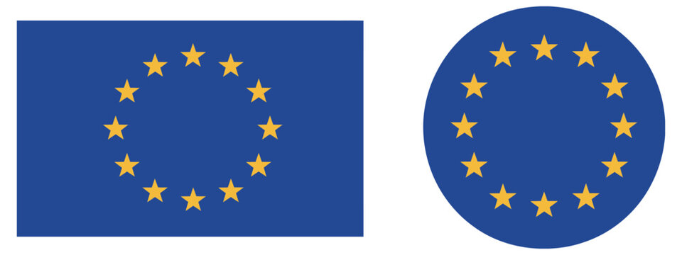 European Union flag icon vector