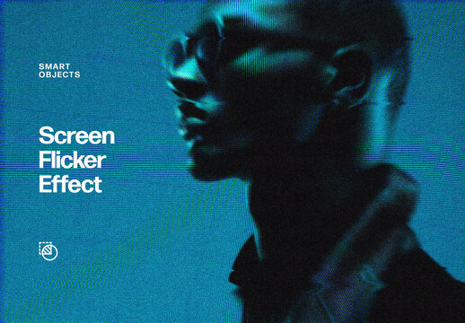 Screen Flicker Effect Mockup